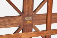 Tommi Parzinger Tommi Parzinger Coffee Table with Walnut and Travertine USA 1950s - 4772173