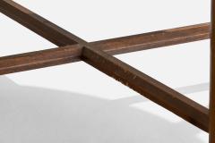 Tommi Parzinger Tommi Parzinger Coffee Table with Walnut and Travertine USA 1950s - 4772184