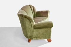Tor Wolfenstein Tor Wolfenstein Sofa with Fabric and Wood Sweden 1940s - 4772212