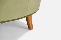 Tor Wolfenstein Tor Wolfenstein Sofa with Velvet and Wood Sweden 1940s - 4772200