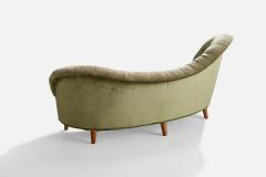 Tor Wolfenstein Tor Wolfenstein Sofa with Velvet and Wood Sweden 1940s - 4772202