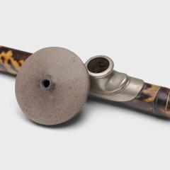 Tortoiseshell Opium Pipe with Stamped Bowl - 4165393