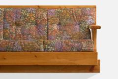 Tra Inn Sofa with Pine and Fabric Sweden 1970s - 4772222