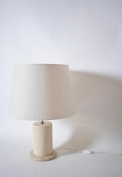 Travertine cylindrical lamp 1970s  - 4539591
