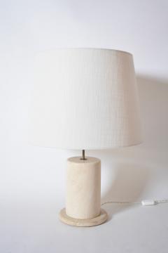 Travertine cylindrical lamp 1970s  - 4539592