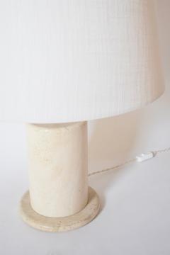 Travertine cylindrical lamp 1970s  - 4539593
