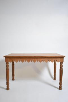 Turned oak rustic console table XIXth c  - 4562324