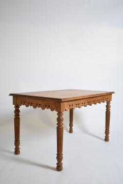 Turned oak rustic console table XIXth c  - 4562326