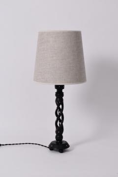 Turned wood twist lamp 1960s  - 4539865