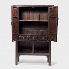 Two Door Tapered Cabinet with Open Shelves - 4181499