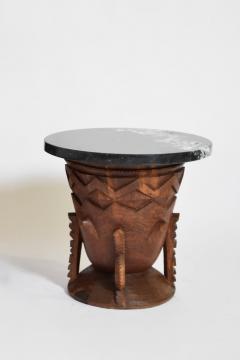 Two large African carved wooden side tables 1960s  - 4539240