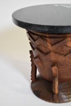 Two large African carved wooden side tables 1960s  - 4539242