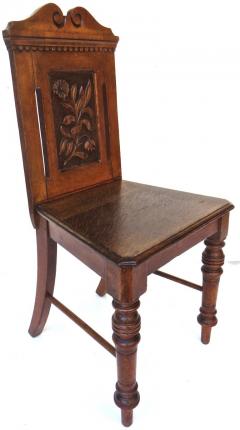 Unique English Oak Side Chair Circa 1885 - 2756200