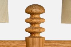 Uno Osten Kristiansson Uno Kristiansson Floor Lamp with Pine and Paper Sweden 1970s - 4772245