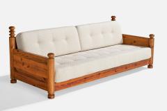 Uno Osten Kristiansson Uno Kristiansson Sofa with Pine and Fabric Sweden 1970s - 4772236