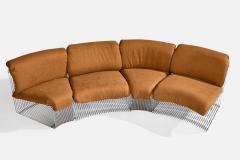 Verner Panton Verner Panton Sectional Sofa with Metal and Fabric Denmark 1970s - 4772264