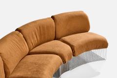 Verner Panton Verner Panton Sectional Sofa with Metal and Fabric Denmark 1970s - 4772267