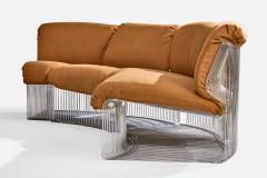 Verner Panton Verner Panton Sectional Sofa with Metal and Fabric Denmark 1970s - 4772268