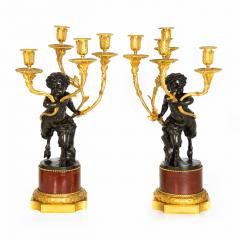 Very Fine Satyr Four Light Candelabra Henry Dasson ca 1892 - 4407082