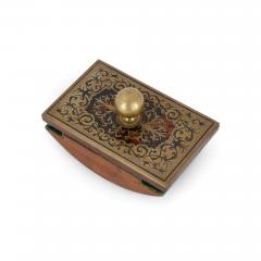 Victorian era inkstand with Boulle marquetry in ebonised wood and brass - 2926656