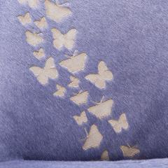 Vintage Pearsall Chair with Laser Cut Butterflies on Hide - 4180195
