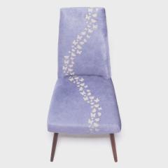 Vintage Pearsall Chair with Laser Cut Butterflies on Hide - 4258864