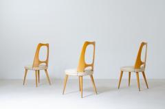 Vittorio Dassi Mobilificio Dassi Dassi Set of 6 chairs in maple and fabric upholstery  - 2769911