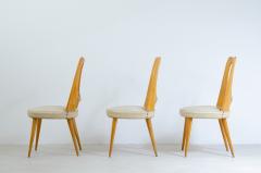 Vittorio Dassi Mobilificio Dassi Dassi Set of 6 chairs in maple and fabric upholstery  - 2769914