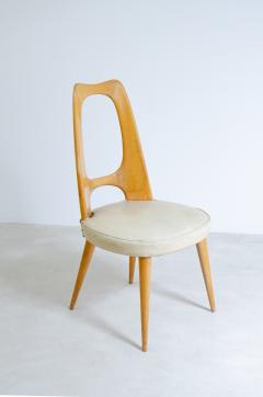 Vittorio Dassi Mobilificio Dassi Dassi Set of 6 chairs in maple and fabric upholstery  - 2769930