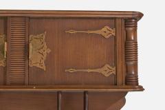 Vittorio Valabrega Attribution Wall Mounted Cabinet in Oak Italy 1930s - 4778555