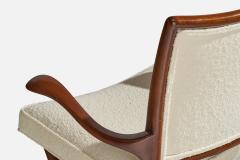 Vladimir Kagan Armchairs with Walnut Fabric USA 1960s - 4772353
