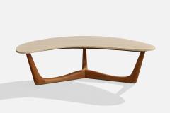 Vladimir Kagan Coffee Table with Walnut and Marble USA 1950s - 4772370