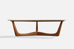 Vladimir Kagan Coffee Table with Walnut and Marble USA 1950s - 4772372