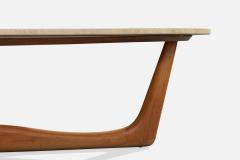 Vladimir Kagan Coffee Table with Walnut and Marble USA 1950s - 4772373