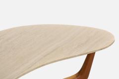 Vladimir Kagan Coffee Table with Walnut and Marble USA 1950s - 4772376