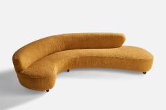 Vladimir Kagan Large Curved Sofa with Fabric and Metal USA 1950s - 4772345