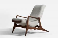 Vladimir Kagan Lounge Chair in Walnut for Kagan Dreyfuss Inc c 1950 - 4772323