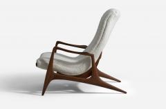 Vladimir Kagan Lounge Chair in Walnut for Kagan Dreyfuss Inc c 1950 - 4772325