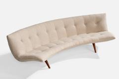 Vladimir Kagan Sofa with Walnut Fabric USA 1960s - 4772358