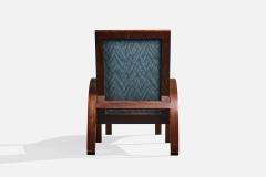 Ward Bennett Chaise Longue with Ash and Fabric USA 1980s - 4772436