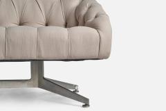 Ward Bennett Sofa with Fabric and Aluminium USA 1950s - 4772402