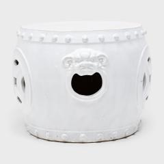 White Double Coin Garden Stool - 4181880
