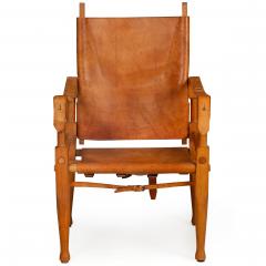 Wilhelm Kienzle Leather and Oak Safari Chair Wilhelm Kienzle ca 1950 - 4469674