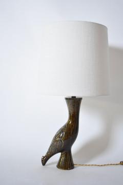 Zoomorphic bird ceramic lamp 1970s  - 4539393