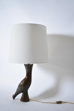 Zoomorphic bird ceramic lamp 1970s  - 4539396