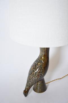 Zoomorphic bird ceramic lamp 1970s  - 4539399