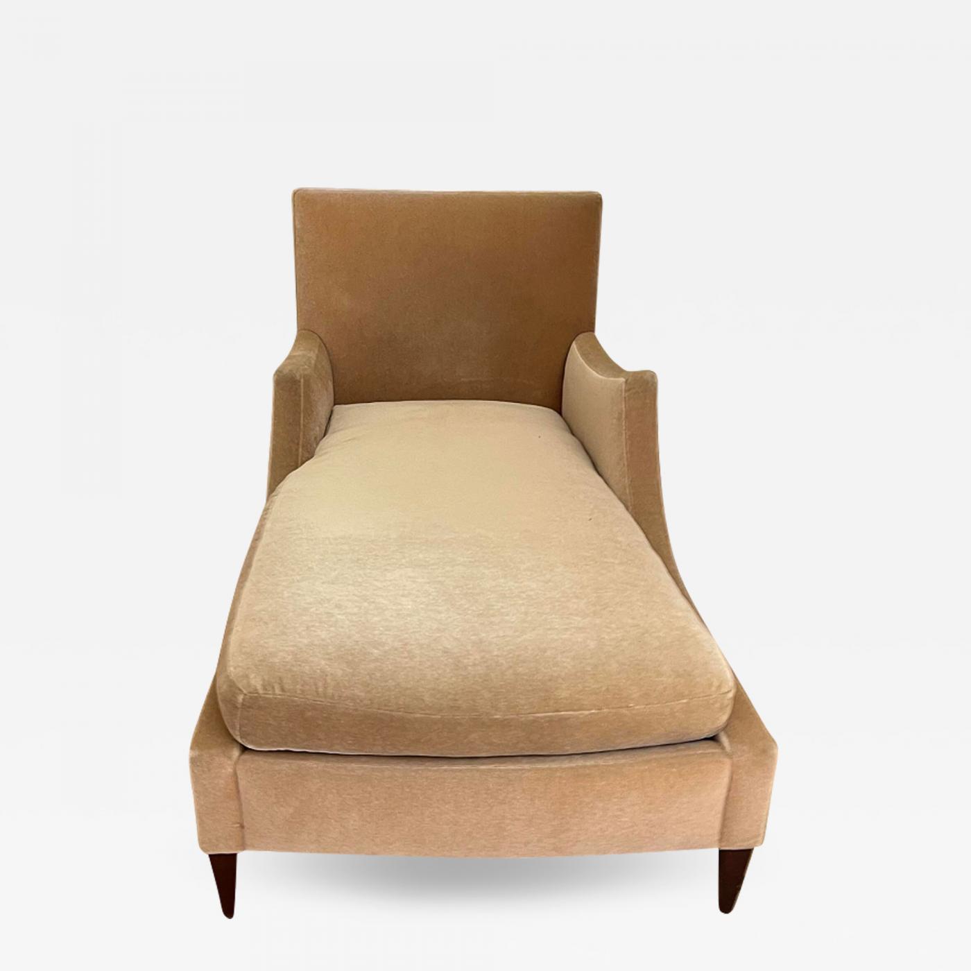 Donghia Donghia Style Modern Mohair Chaise Lounge