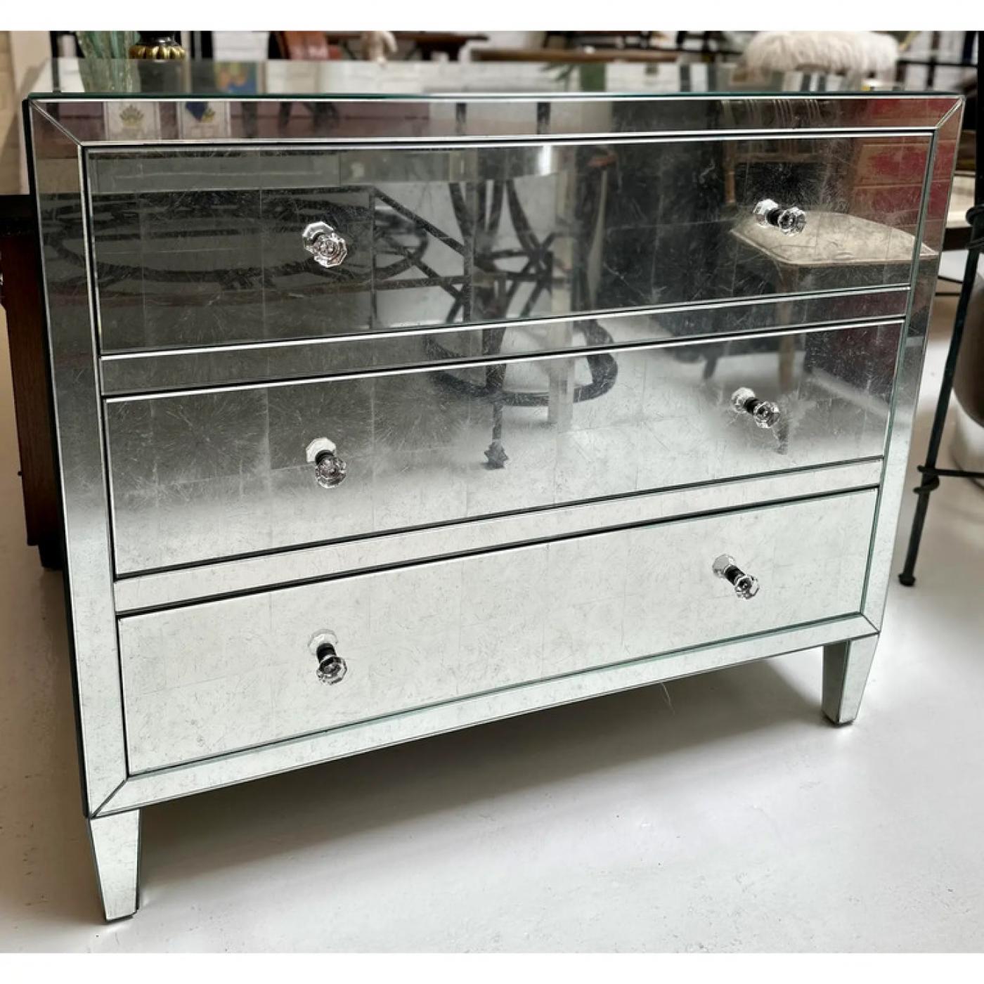 Restoration Hardware Restoration Hardware Mirrored Art Deco Style