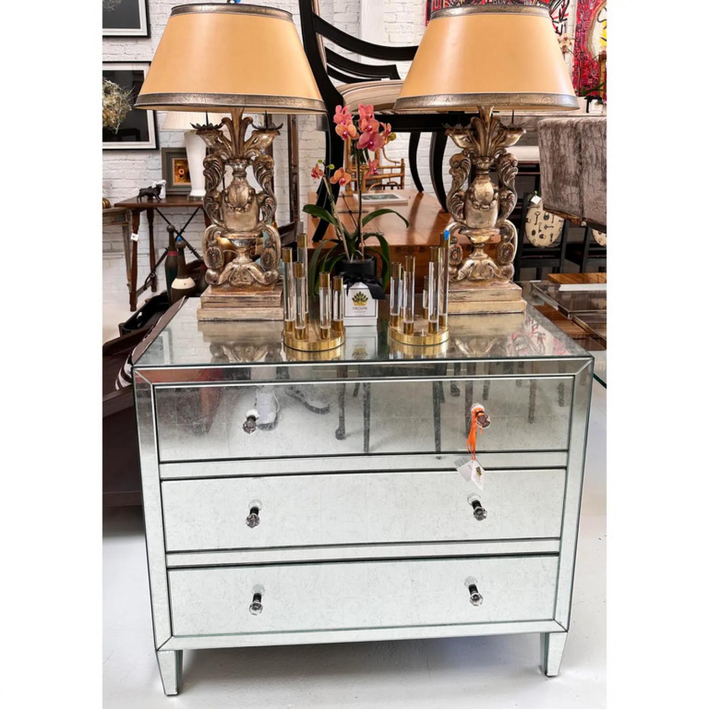 Restoration Hardware Restoration Hardware Mirrored Art Deco Style