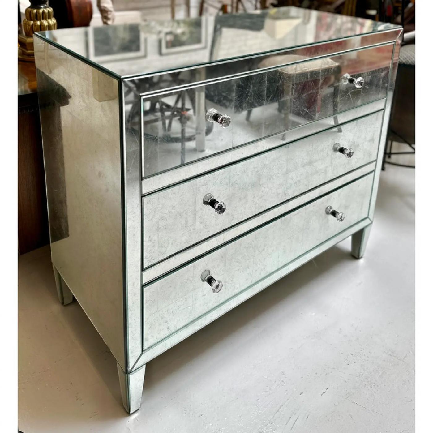 Restoration Hardware Restoration Hardware Mirrored Art Deco Style